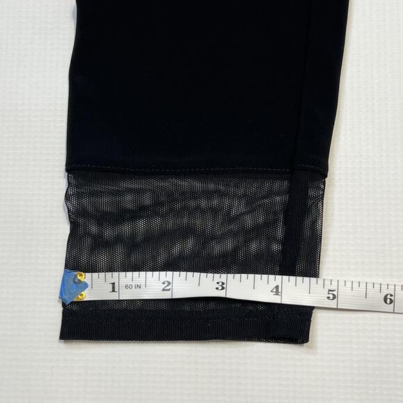 IC by Connie K Top Pants Set Womens Small Black Ruffle Sleeve Mesh Details USA - Picture 13 of 16